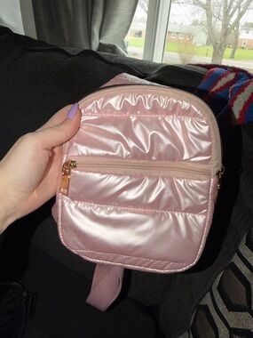 Pink Quilted Mini Crossbody Bag - Sleek Everyday Style